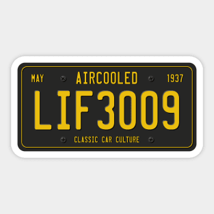 Aircooled Life US License Plate Sticker